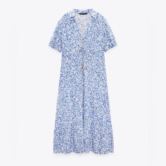 Zara Dresses & Skirts - Zara Floral Print Shirt Dress Size Medium